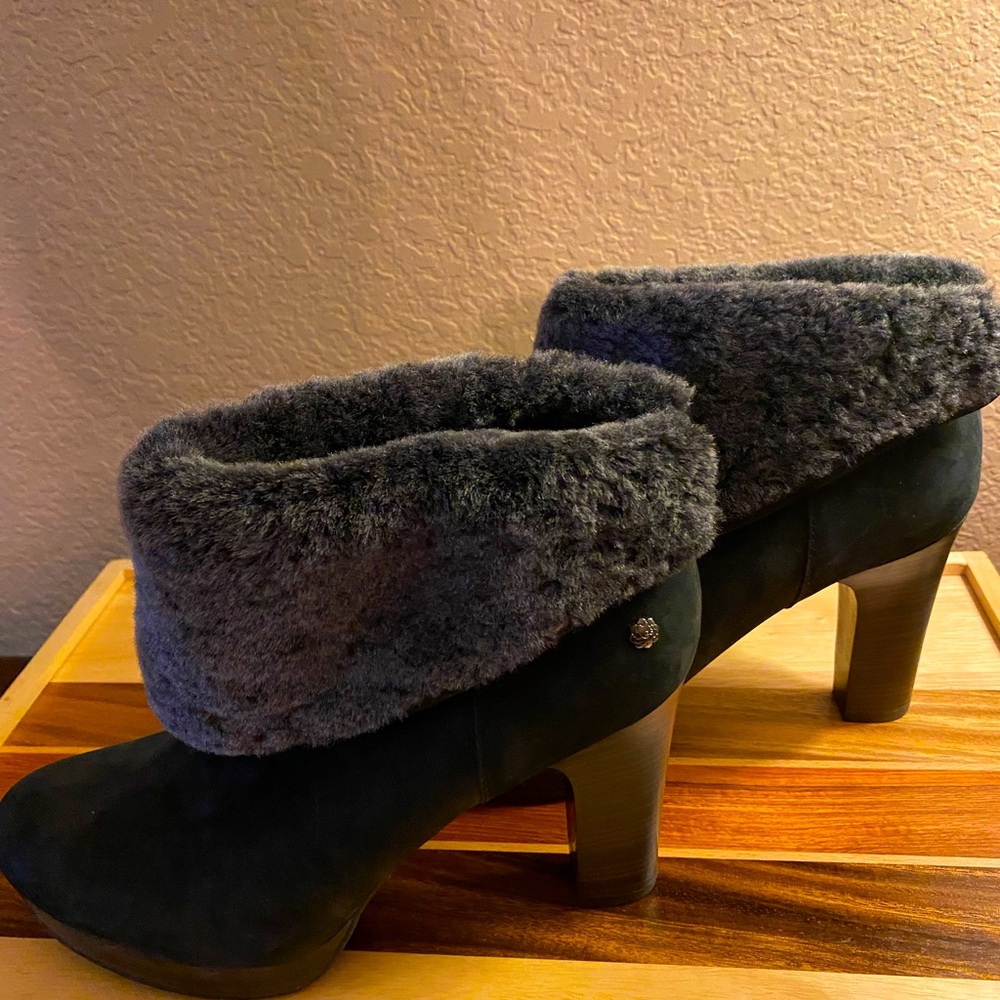 Ugg high heel boots, with fur.  Size 9.5 women’s.